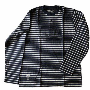 Stussy NWOT Mens Navy henley SMALL